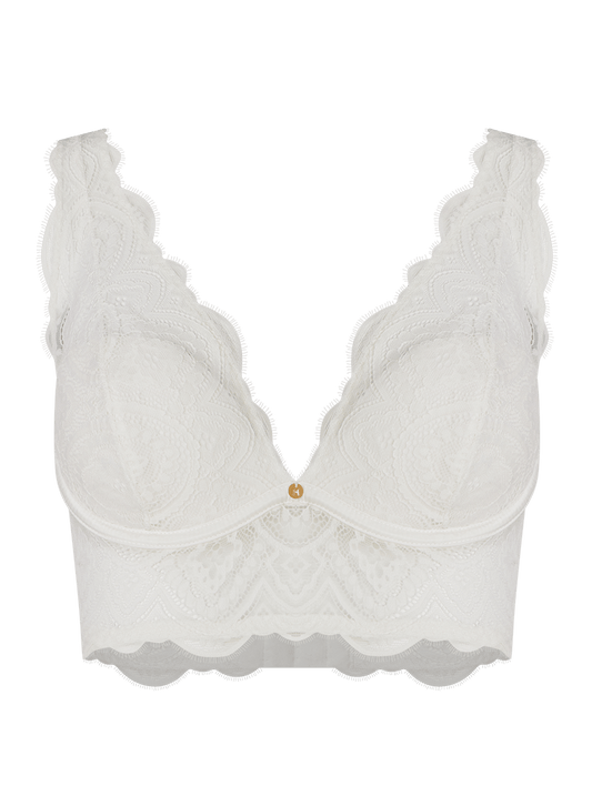 Sutiã Corselet Em Renda Off White