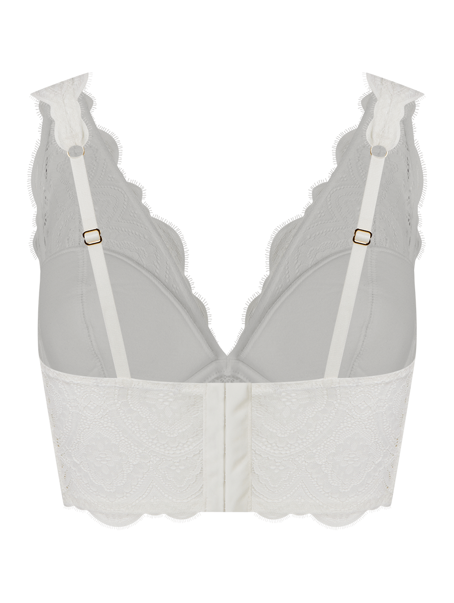Sutiã Corselet Em Renda Off White