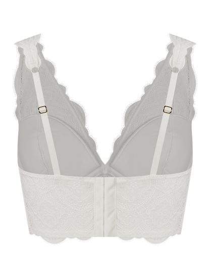 Sutiã Corselet Em Renda Off White