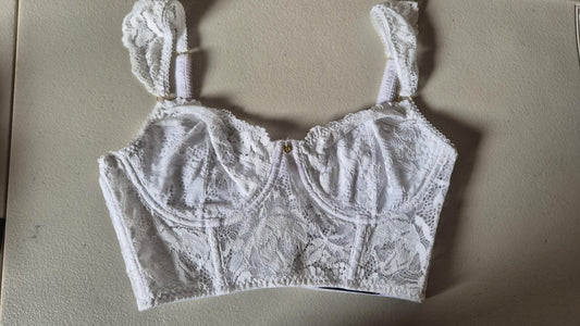 Sutiã Hope Mini Corselet Renda Branco