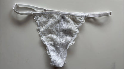 Calcinha Fio String Renda Branco