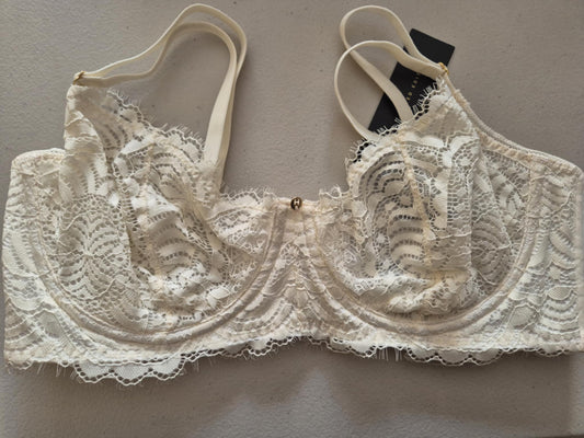 Sutiã Meia-taça Sem Bojo Renda Off white