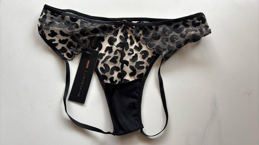 Calcinha Fio Tule Bordado - Colecao catlike string