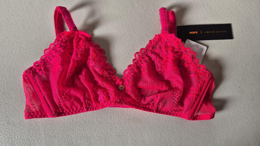 Sutiã Top Alongado Em Renda Pink