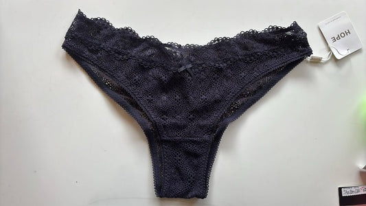 Calcinha Tanga Renda Azul Noturno