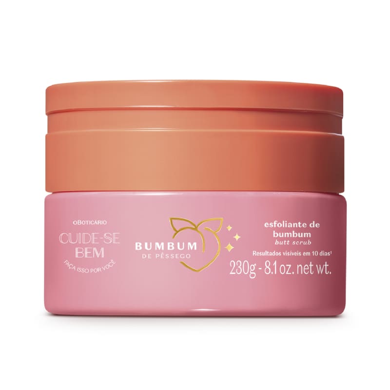 Creme Esfoliante Cuide-se Bem Bumbum de Pêssego