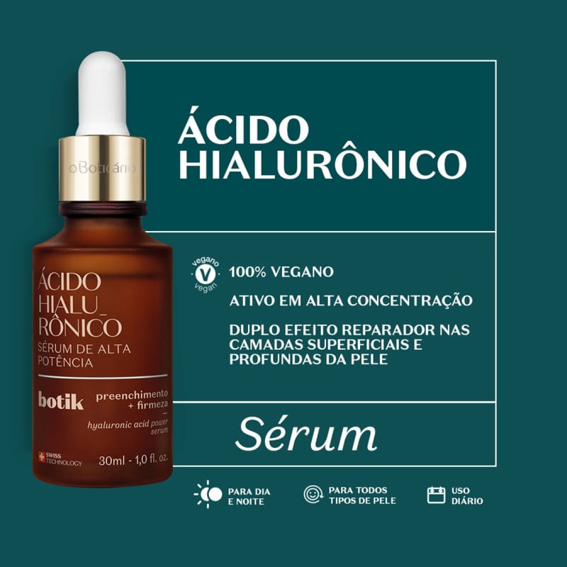 Sérum de Alta Potência Ácido Hialurônico Botik